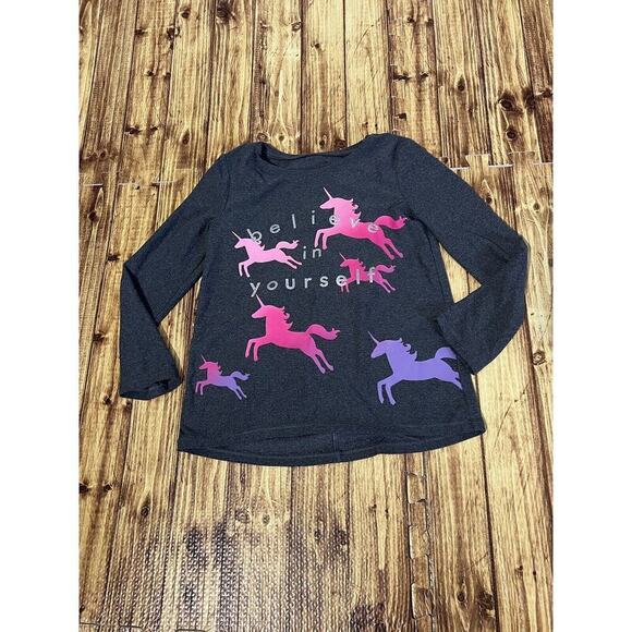 Jumping Beans Believe in Yourself Girls Active Shirt Unicorns - Picture 2 of 5